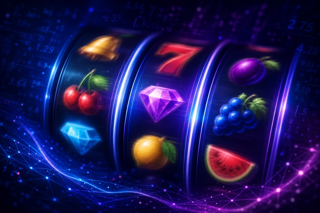 Slot reels illustrating wagering